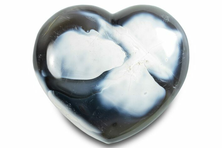 Wide Orca Agate Heart - Madagascar #280440